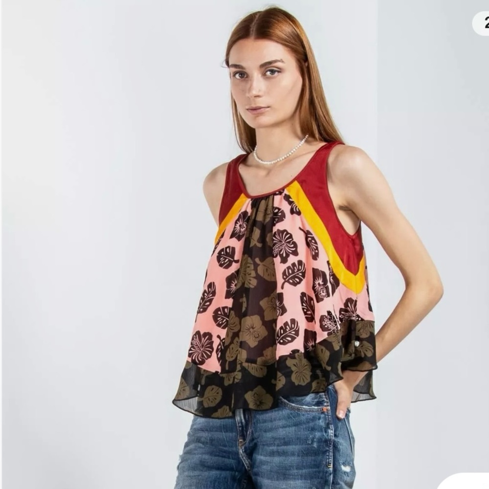 Maison scotch and soda chiffon tank top